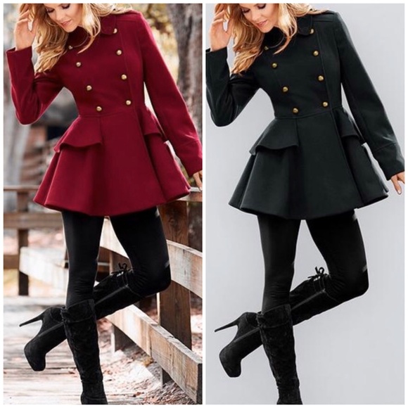 venus peplum coat